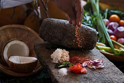 Cooking demonstration in habarana ashram